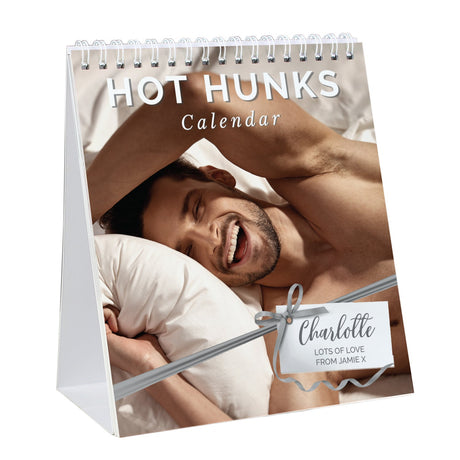 Personalised Hot Hunks Desk Calendar: 5 - Calendars & Planners By Gift Moments