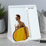 Personalised Hot Hunks Desk Calendar: 3 - Calendars & Planners By Gift Moments