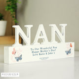 Personalised Wooden Butterfly Nan Ornament: 3 - Ornaments By Hotchpotch