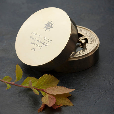 Personalised Brass Adventurer’s Sundial Compass: 1 - Compasses By Gift Moments