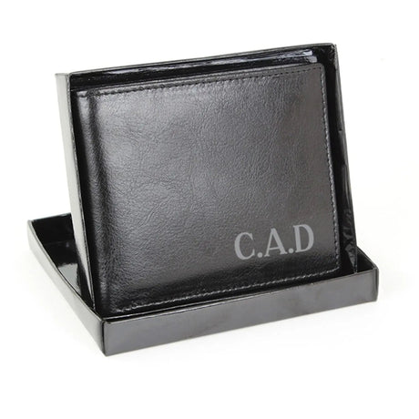 Personalised Leather Wallet with Initials: 3 - Wallets & Money Clips By Gift Moments