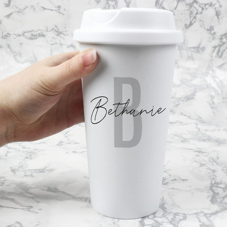 Personalised Eco Travel Cup with Initials: 1 - Travel Mugs By Gift Moments