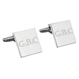 Personalised Initials Square Cufflinks: 3 - Cufflinks & Tie Slides By Gift Moments