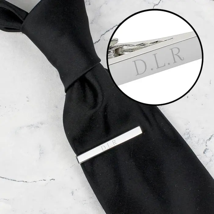 Personalised Silver Initials Tie Clip: 1 - Cufflinks & Tie Slides By Gift Moments