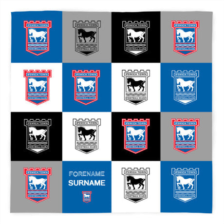 Personalised Ipswich Town FC Fleece Blanket: 1 - Blankets By Ipswich Town