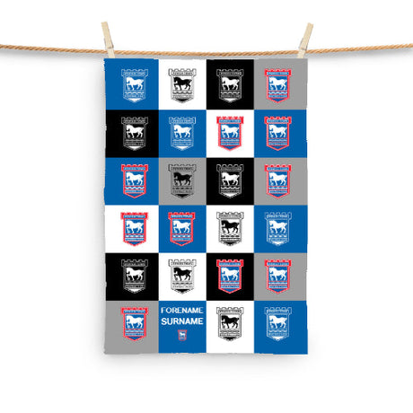 Personalised Ipswich Town FC Tea Towel: 1 - Tea Towels By Ipswich Town