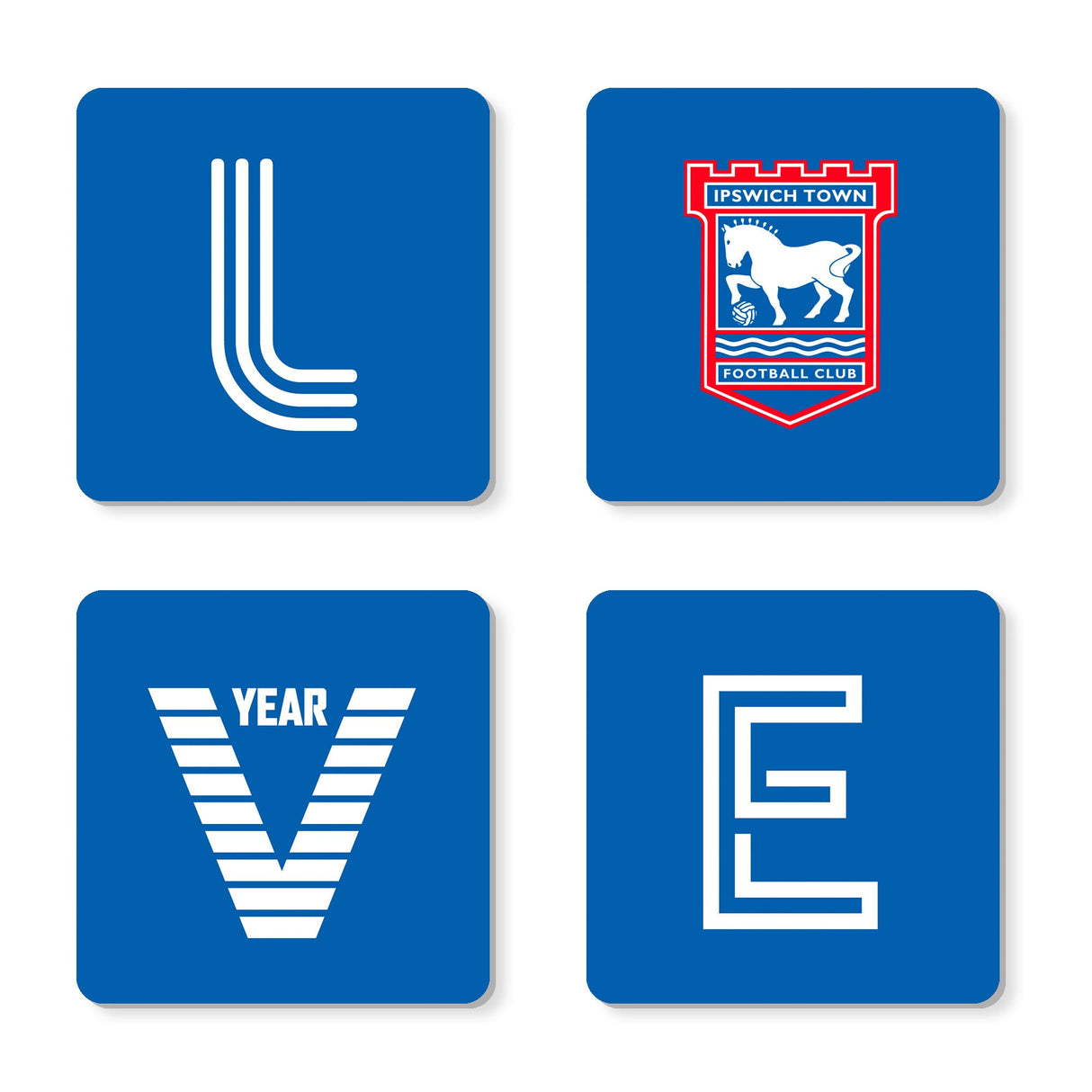 Personalised Ipswich Town FC Coaster Set: 1 - Coasters By Ipswich Town