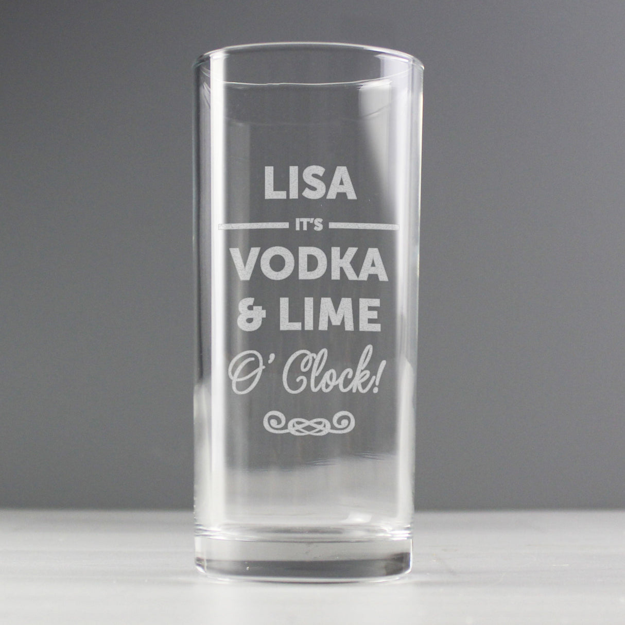 Personalised It’s O’Clock Hi Ball Glass: 6 - Highball Glasses By Gift Moments