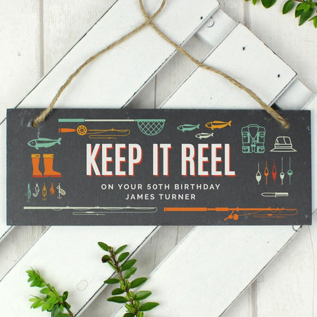 Personalised Hanging Slate Plaque - Keep It Reel: 1 - Signs & Plaques By Gift Moments