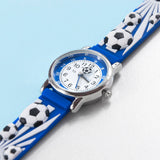 Personalised Kids Blue Football Watch: 6 - Metal Watches By Gift Moments