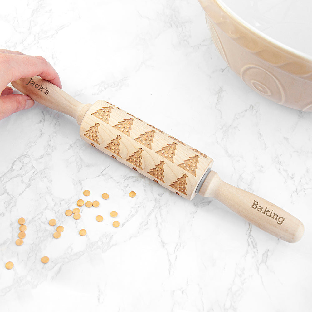 Personalised Kids Christmas Tree Rolling Pin: 4 - Tools By Gift Moments