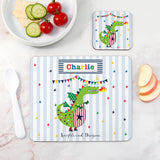 Personalised Kids Dragon Placemat & Coaster Set: 1 - Placemats By Gift Moments