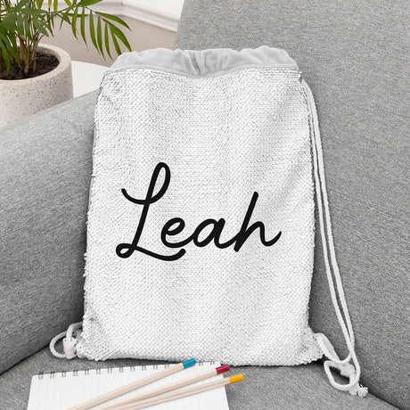 Personalised Hidden Message Sequin Bag: 4 - Silver - Kids Bags By Gift Moments