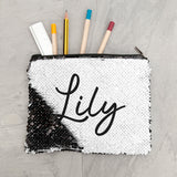 Personalised Kids Hidden Message Sequin Pencil Case Black - Pencil Cases & Sets at Gift Moments