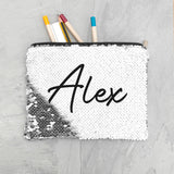 Personalised Kids Hidden Message Sequin Pencil Case Silver - Pencil Cases & Sets at Gift Moments