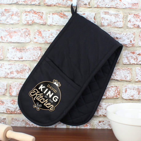 Personalised King of the Kitchen Oven Gloves: 3 - Oven Gloves By Gift Moments