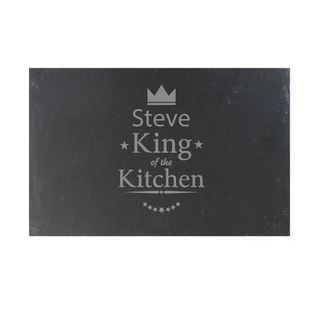 Personalised Slate Placemat - King of the Kitchen: 3 - Placemats By Gift Moments