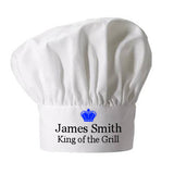 Personalised King of the Grill Chef Hat Default Title - Chef Hats at Gift Moments