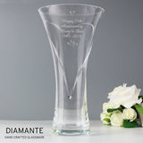 Personalised Large Hand Cut Little Hearts Diamante Vase: 2 - Vases By Gift Moments