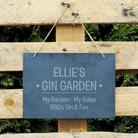 Personalised Large Hanging Slate Sign: 2 - Signs & Plaques By Gift Moments