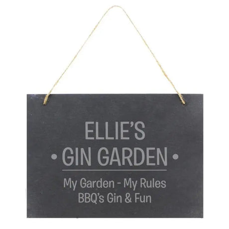 Personalised Large Hanging Slate Sign: 3 - Signs & Plaques By Gift Moments