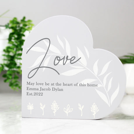 Personalised Free Standing Heart Ornament: 4 - Ornaments By Gift Moments