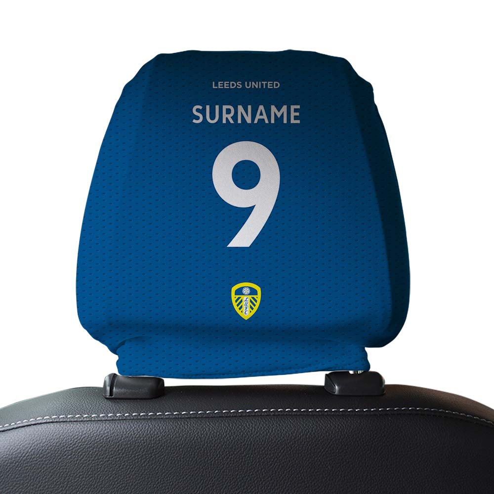 Leeds United FC Personalised Car Headrest Covers: 1 - Car Accessories By Leeds United