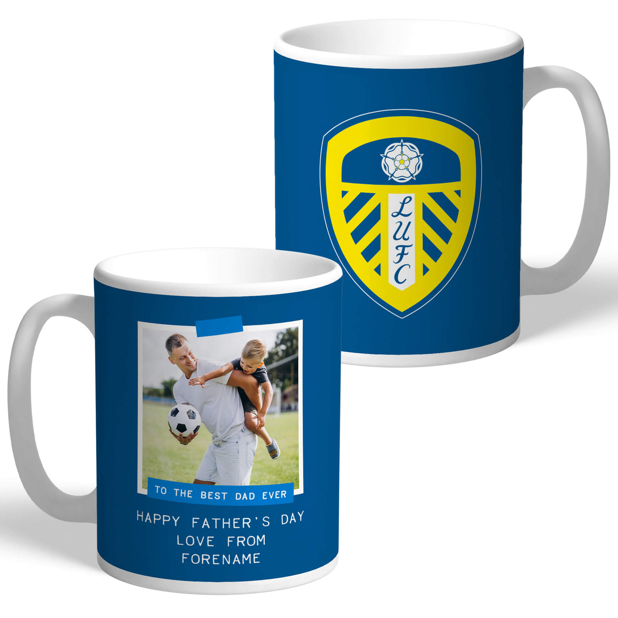 Leeds United FC Personalised Father’s Day Mug: 1 - Mugs By Leeds United