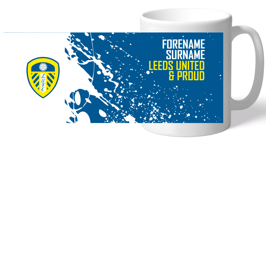 Personalised Leeds United FC Proud Mug: 2 - Mugs By Leeds United