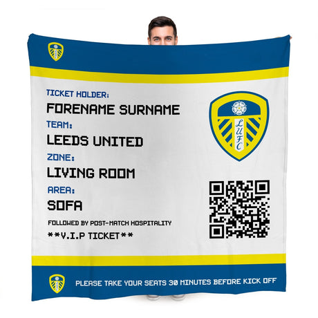 Leeds United FC Personalised Fleece Blanket: 1 - Blankets By Leeds United