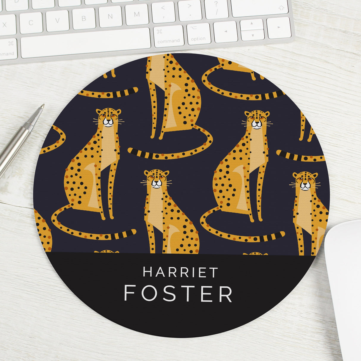 Personalised Leopard Print Mouse Mat: 3 - Tech Accessories By Gift Moments