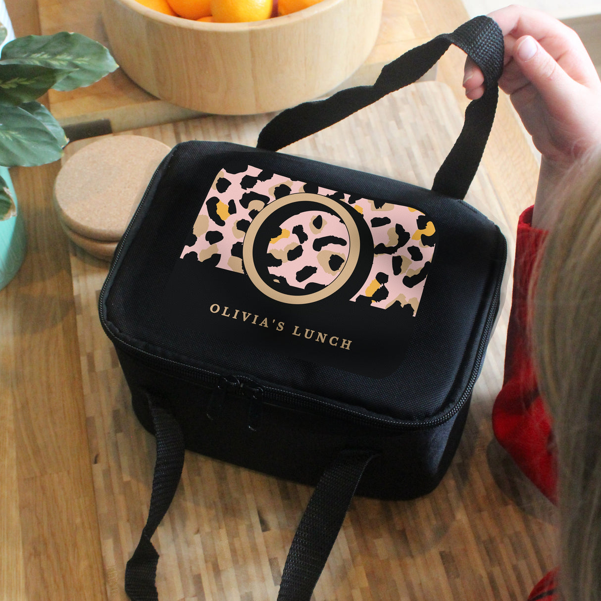 Personalised Leopard Print Lunch Bag: 4 - Lunch Boxes & Bags By Gift Moments