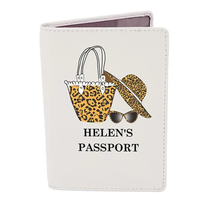 Personalised Leopard Print Passport Holder: 2 - Passport Holders By Gift Moments