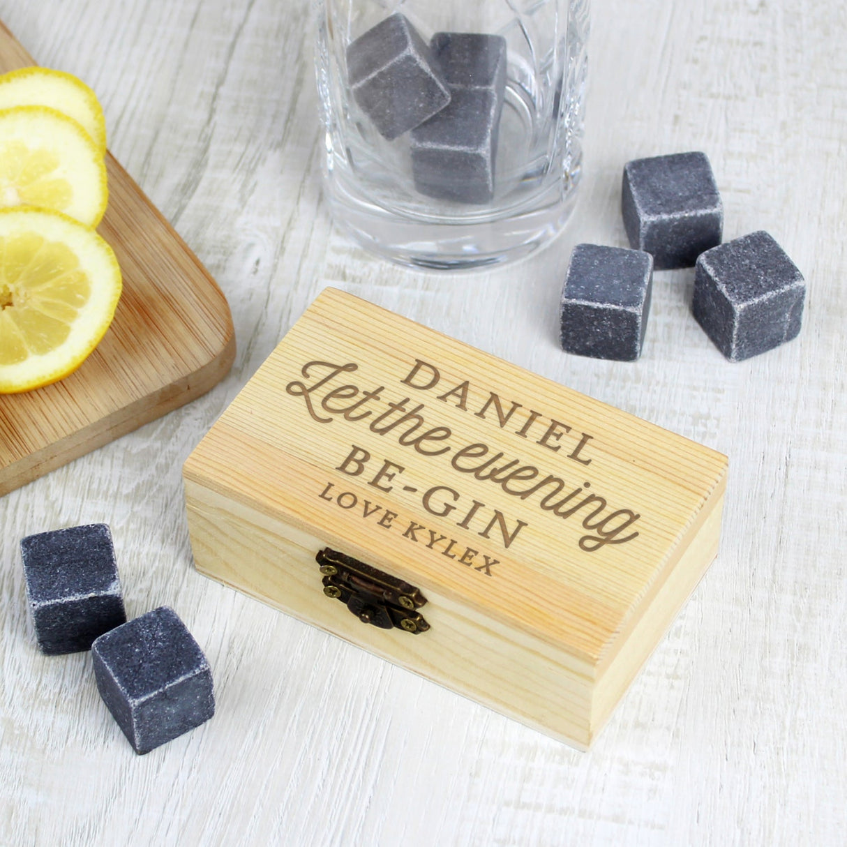 Personalised Evening Be-Gin Cooling Stones Set: 2 - Barware By Gift Moments