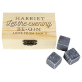 Personalised Evening Be-Gin Cooling Stones Set: 3 - Barware By Gift Moments