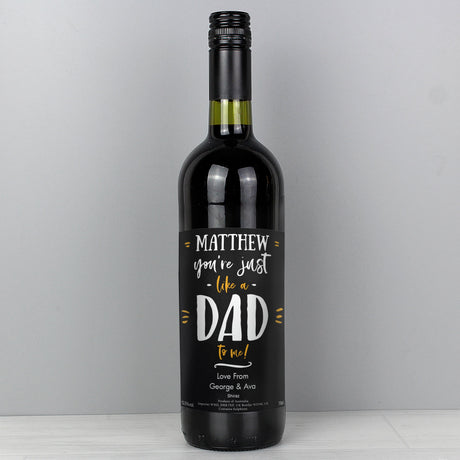 Personalised Like A Dad Red Wine: 1 - Wine By Gift Moments