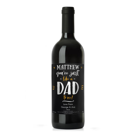 Personalised Like A Dad Red Wine: 3 - Wine By Gift Moments