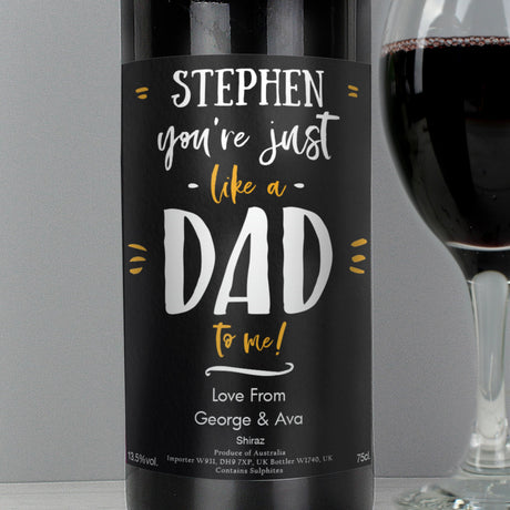 Personalised Like A Dad Red Wine: 4 - Wine By Gift Moments