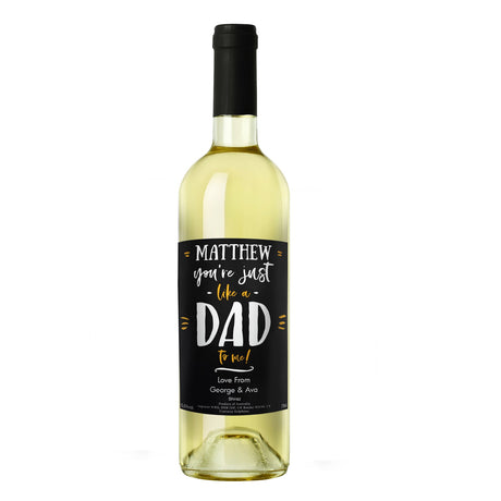 Personalised Like A Dad To Me Wine: 3 - Wine By Gift Moments