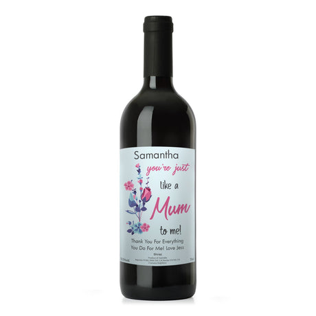 Personalised Just Like A Mum Red Wine: 4 - Wine By Gift Moments