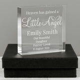 Personalised Little Angel Crystal Memory Token: 1 - Crystal Tokens By Gift Moments