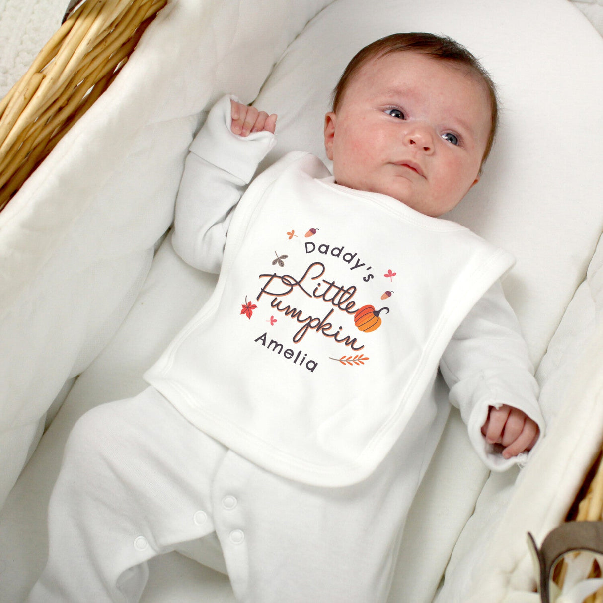 Personalised Little Pumpkin Baby Bib: 2 - Baby Clothing By Gift Moments