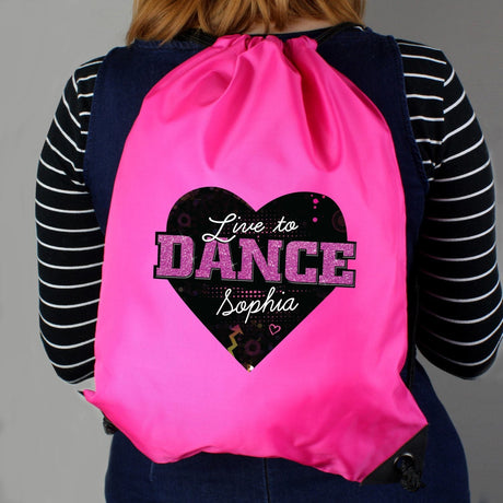 Personalised Pink Live to Dance Kit Bag: 2 - Kids Bags By Gift Moments