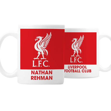 Liverpool FC Personalised Bold Crest Mug: 3 - Mugs By Liverpool