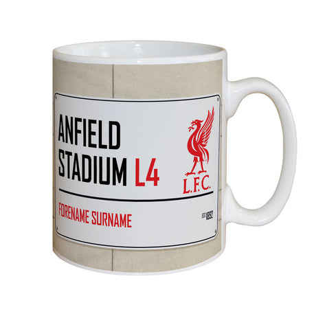 Personalised Liverpool FC Street Sign Mug: 4 - Mugs By Liverpool