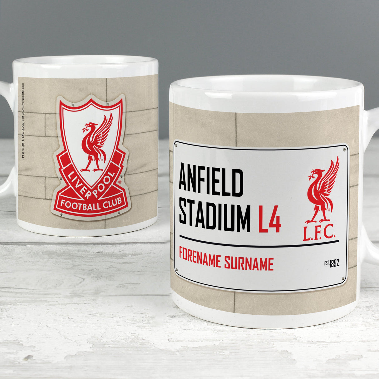 Personalised Liverpool FC Street Sign Mug: 1 - Mugs By Liverpool