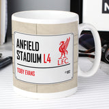 Personalised Liverpool FC Street Sign Mug: 2 - Mugs By Liverpool