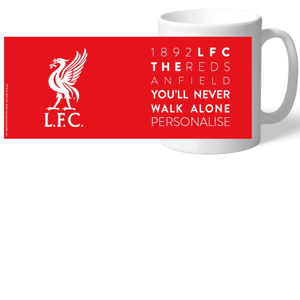 Personalised Liverpool FC Word Collage Mug: 2 - Mugs By Liverpool