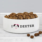 Personalised I Love My Dog Pet Bowl: 1 - Pet Products By Gift Moments