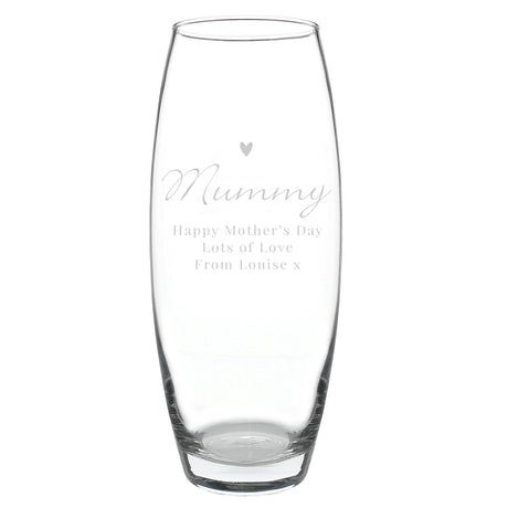 Personalised Love Heart Glass Vase: 4 - Vases By Gift Moments